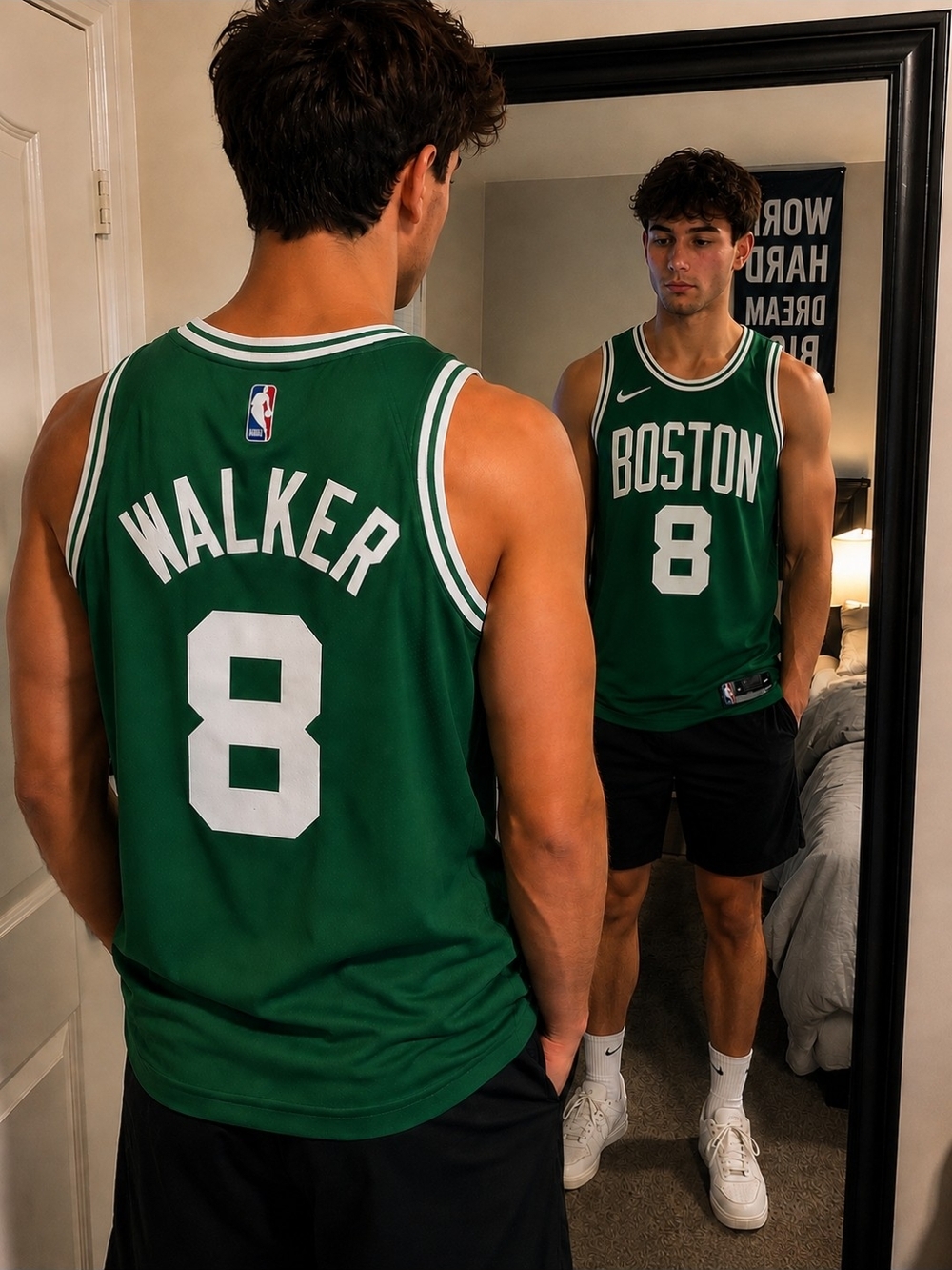 Nike Boston Celtics #8 Walker Green Basketball Jersey